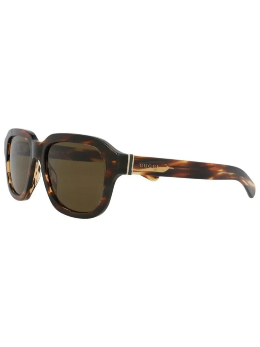 New Gucci Mens Square/Rectangle Havana Havana Brown Fashion Designer Sunglasses